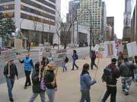 Emergency Picket in Response to death of 10th Canadian Soldier. March 2 2006.